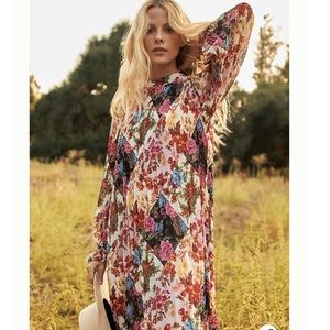 NWT Maeve Shara Pleated Midi Dress M